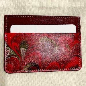 IL PAPIRO Italian Marbled Handmade Cardholder